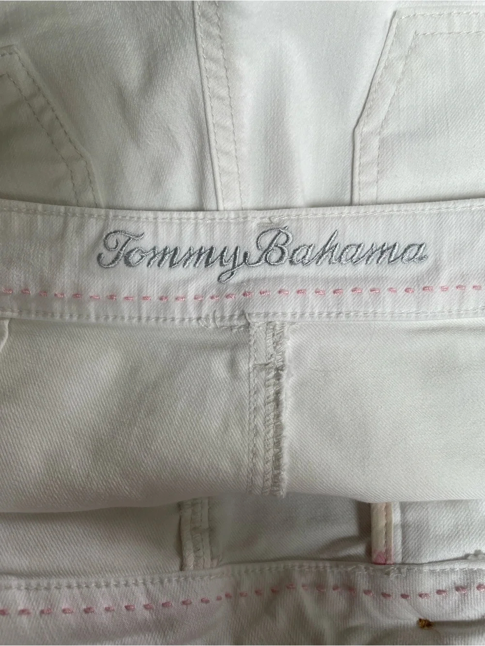 Tommy Bahama Ella Twill Field Shorts Sugar Wash White Utility Shorts Size 10 - Picture 11 of 13